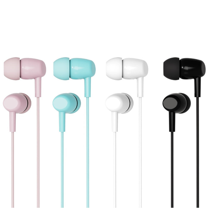Căști in-ear cu fir XO EP50 – toate cele 4 culori: roz, verde mentă, alb, negru